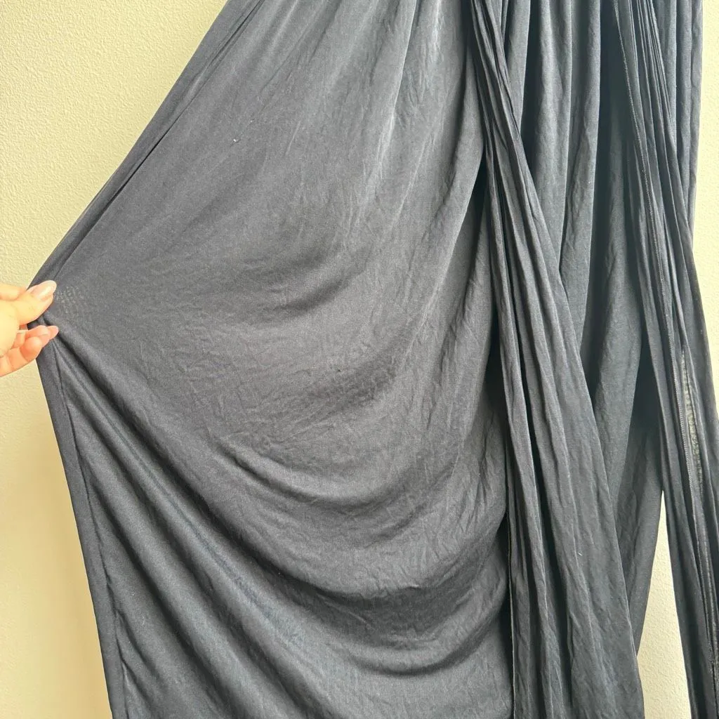 Vintage Missoni Tie Waist Silk (?) Black Fall Winter Maxi Midi Skirt Size Large? - Image 6