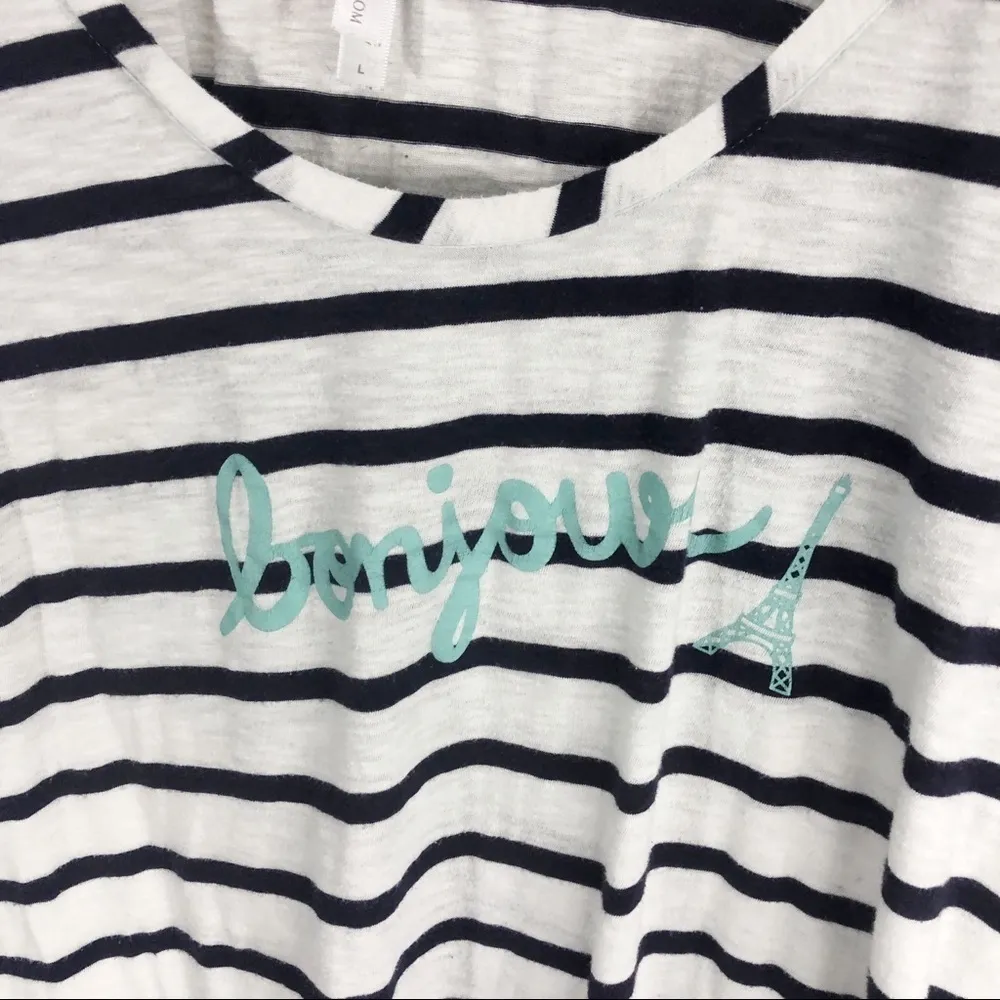 Nordstrom navy striped t-shirt dress short sleeve - Image 3