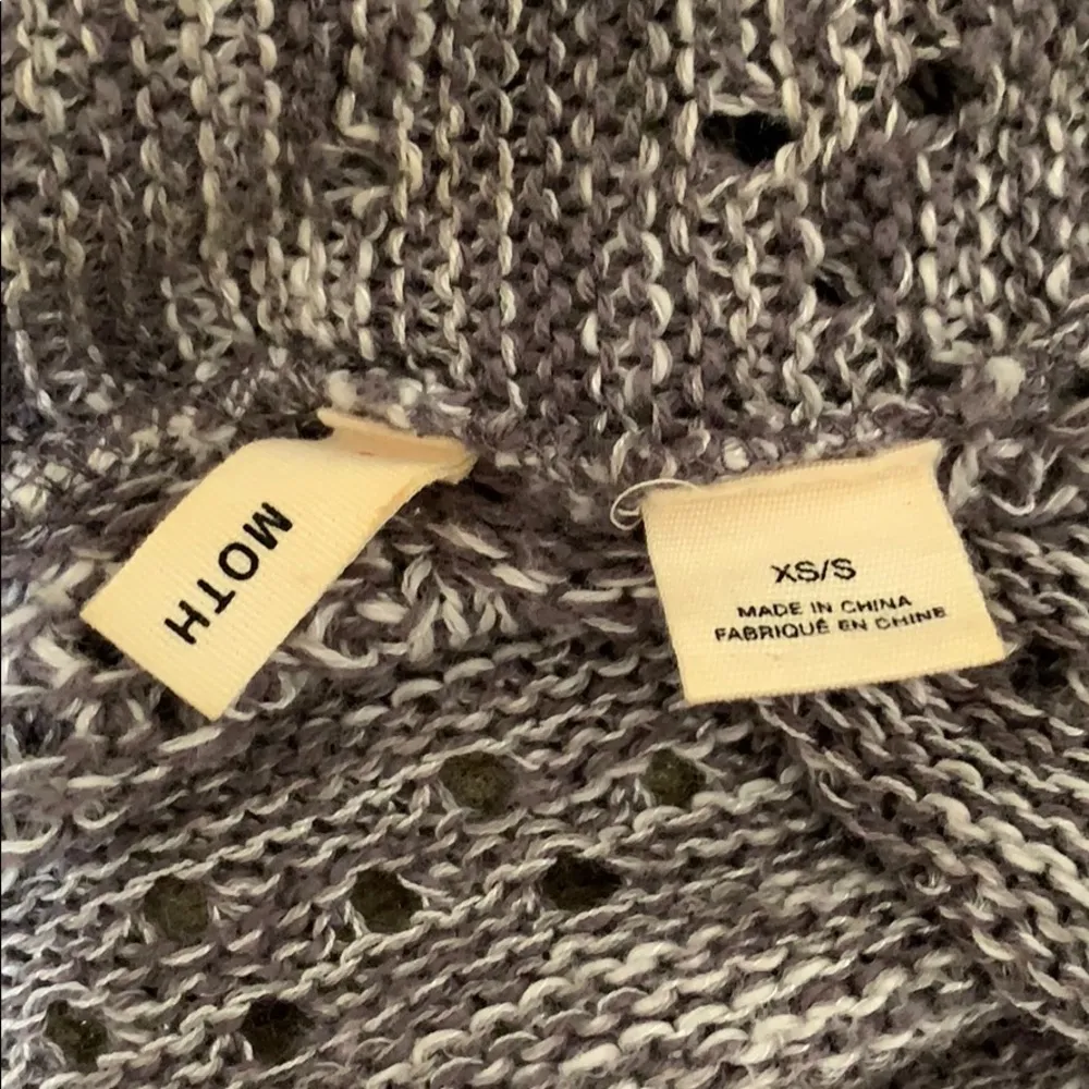 Moth Anthropologie Draped Lavena sweater gray grey vest XS Small Excellent RARE - Image 7