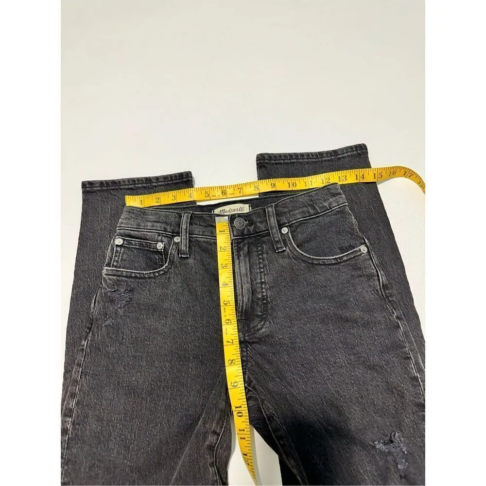 Madewell Women's Mid-Rise The Perfect Vintage Straight Jeans Black Denim Size 23 - Image 9