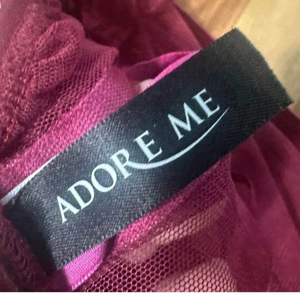 Adore Me Velvet Lace Teddie maroon - Image 9