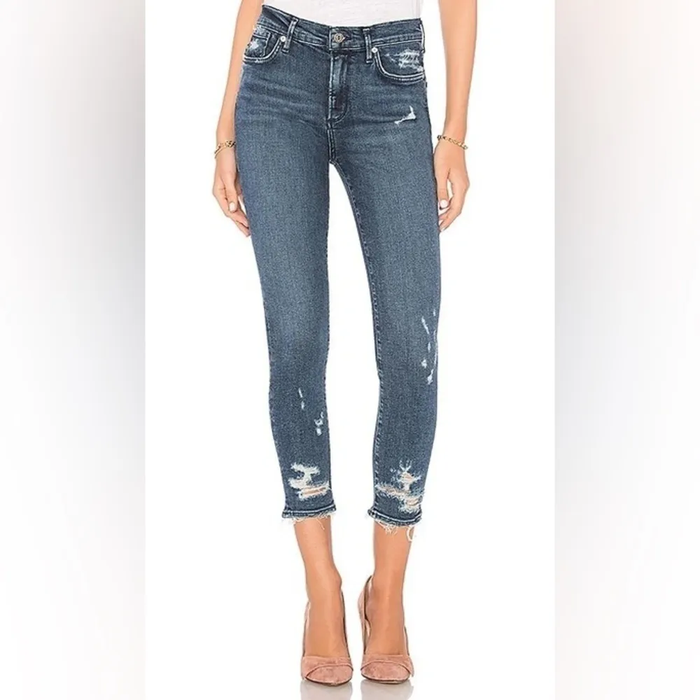 Agolde Sophie High Rise Skinny Crop Jeans in Paradox Distressed 24 - Image 2
