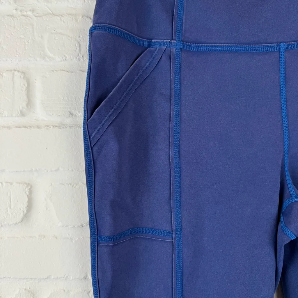 Free People Movement Tag Team Blue Yoga Wide Leg Leggings High Rise Size Large - Image 5