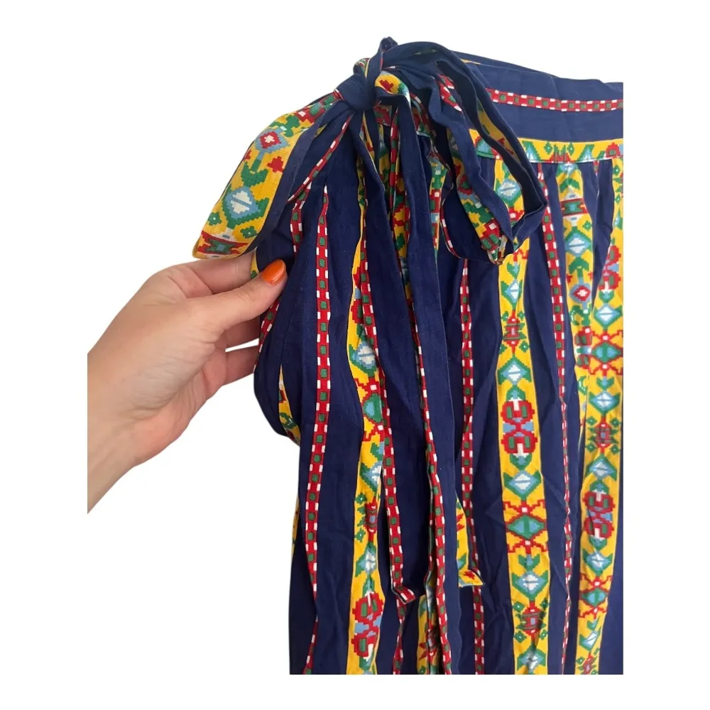 Vintage 70's Boho Maxi Skirt Folk Peasant Peasantress by Danville M Red Size M - Image 5