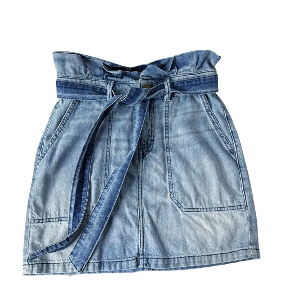 Free People Splendor in the Grass Paperbag High Waist Skirt in Indigo 4 - Image 4