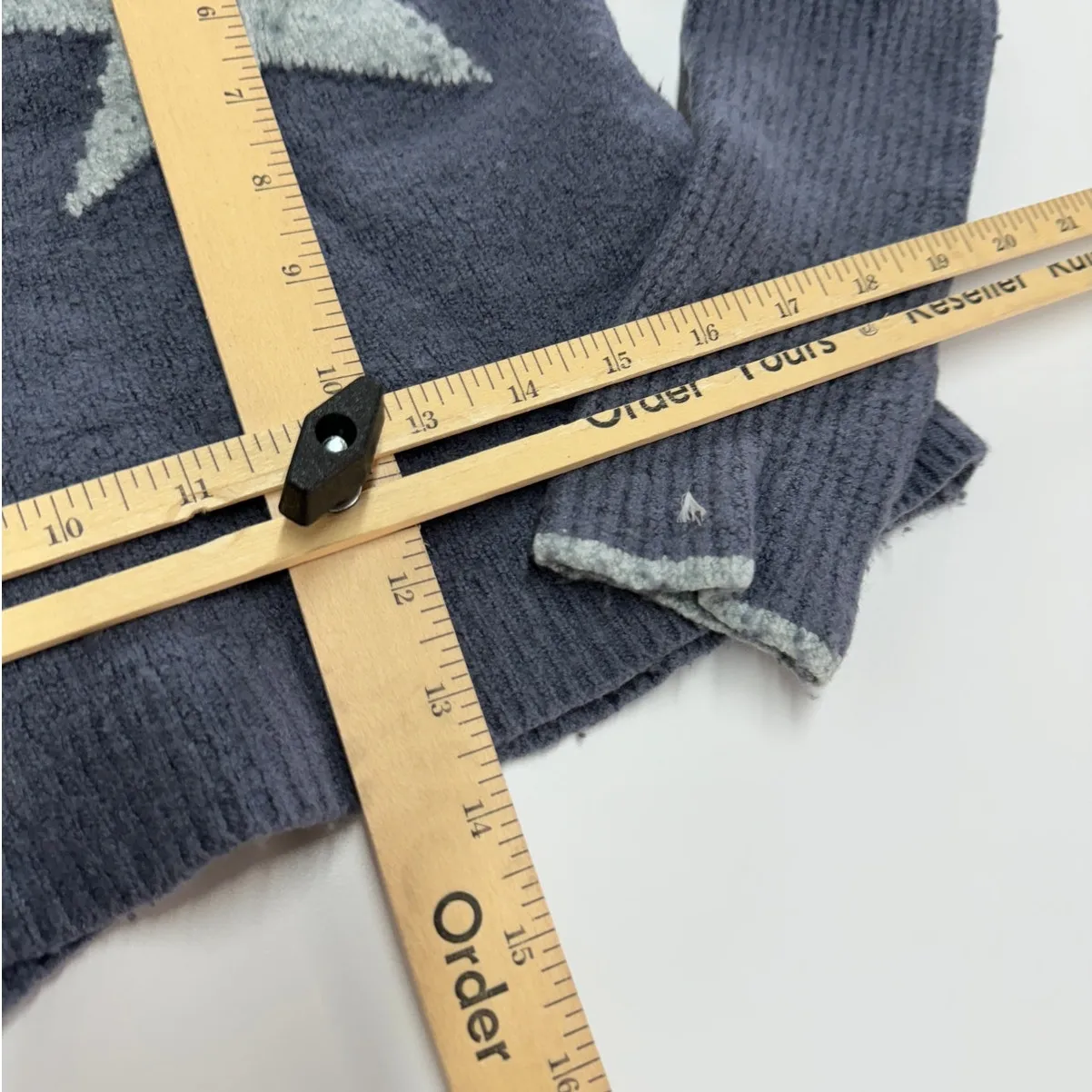 Splendid Sweater Womens Small Blue Francis Star Knit Pullover Wool Blend‎ - Image 10