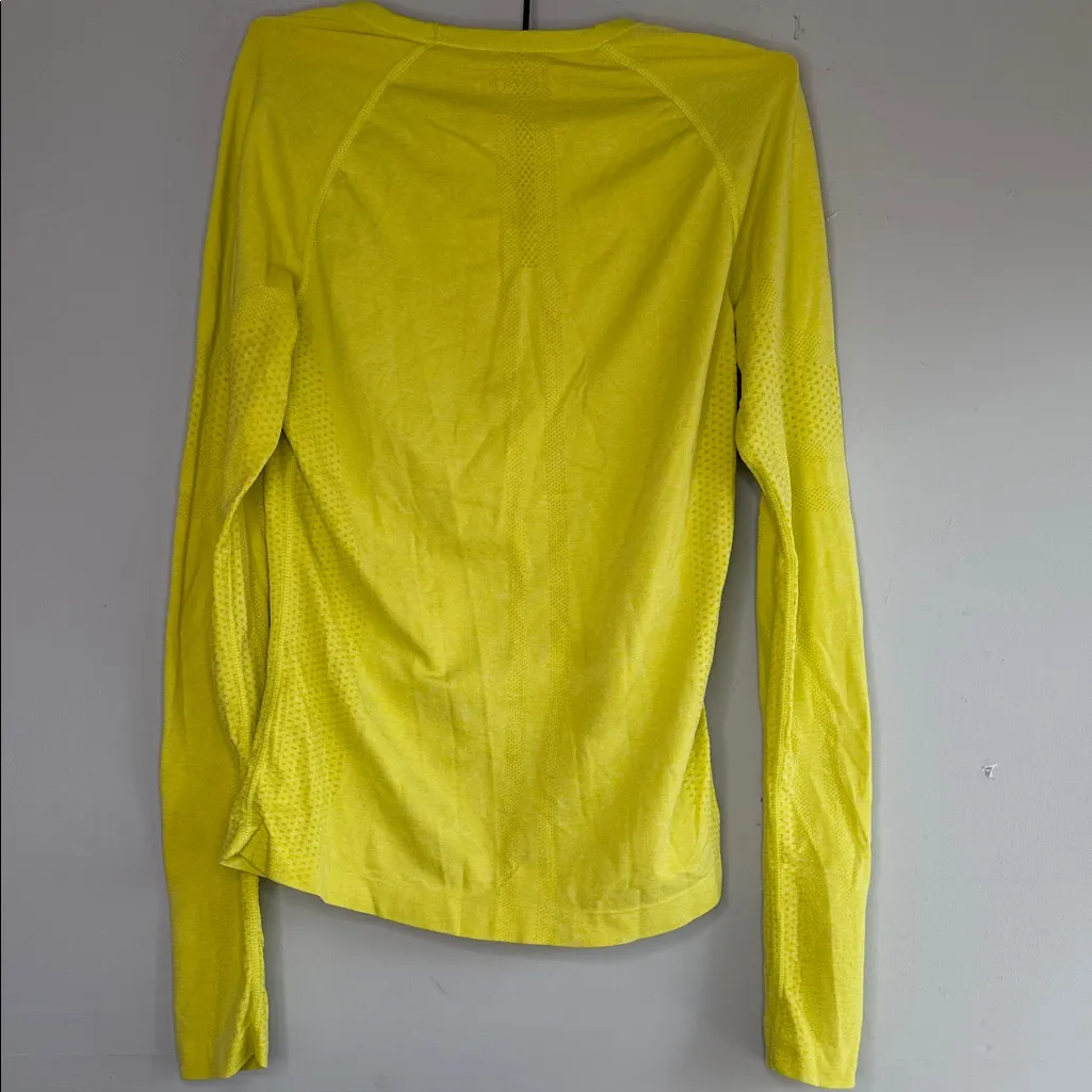Figs Neon Yellow Women's Long Sleeve Top Size S - Image 5