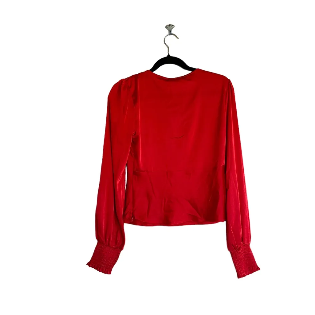 NWT Lulus Head Held High Satin Long Sleeve Top - Image 10