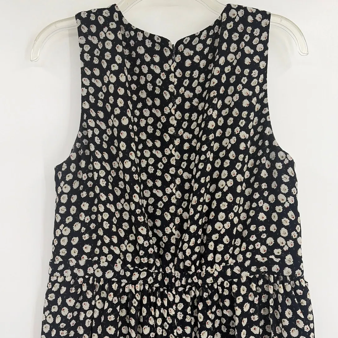 J.Crew Factory Floral Tiered Midi Dress Sz 10 Cottagecore Boho Romantic Chiffon - Image 7
