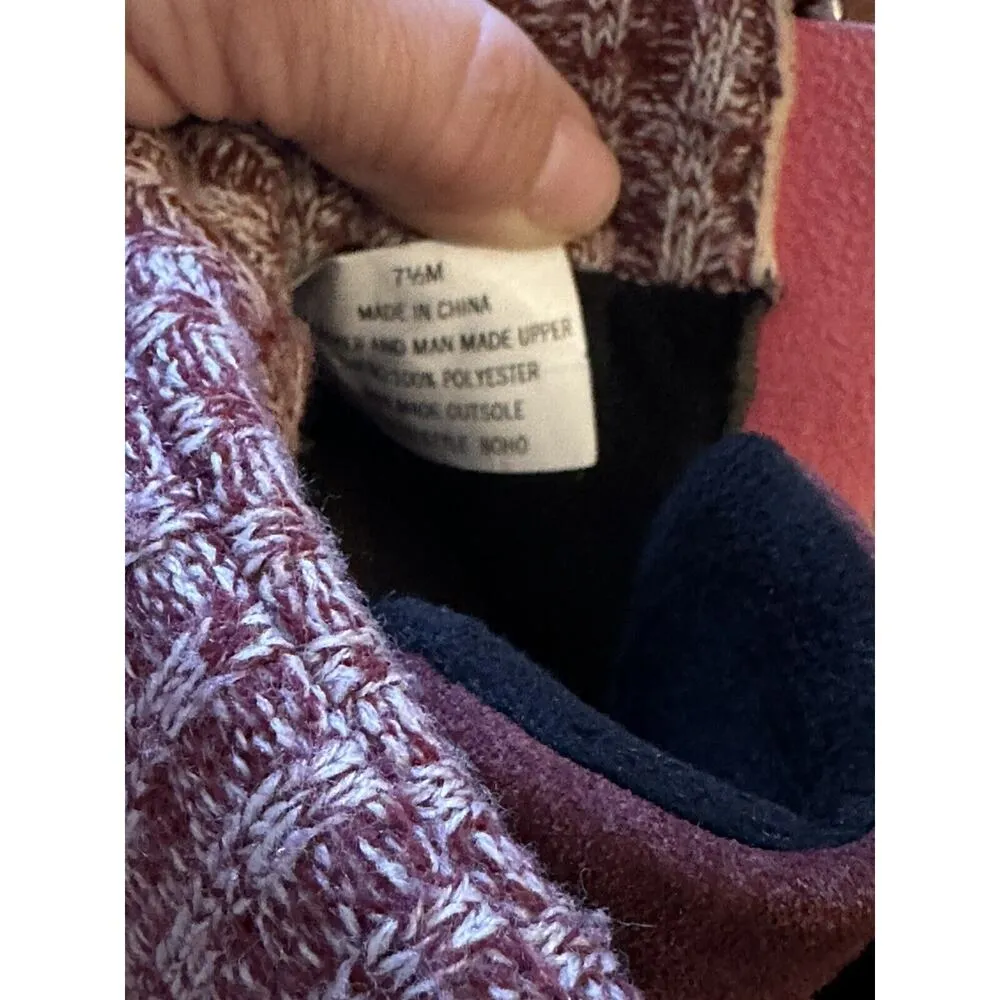 Sporto Boho Boots Water-Resistant Wine Suede Lace-Up Side Zip Ankle Size 7.5M - Image 8