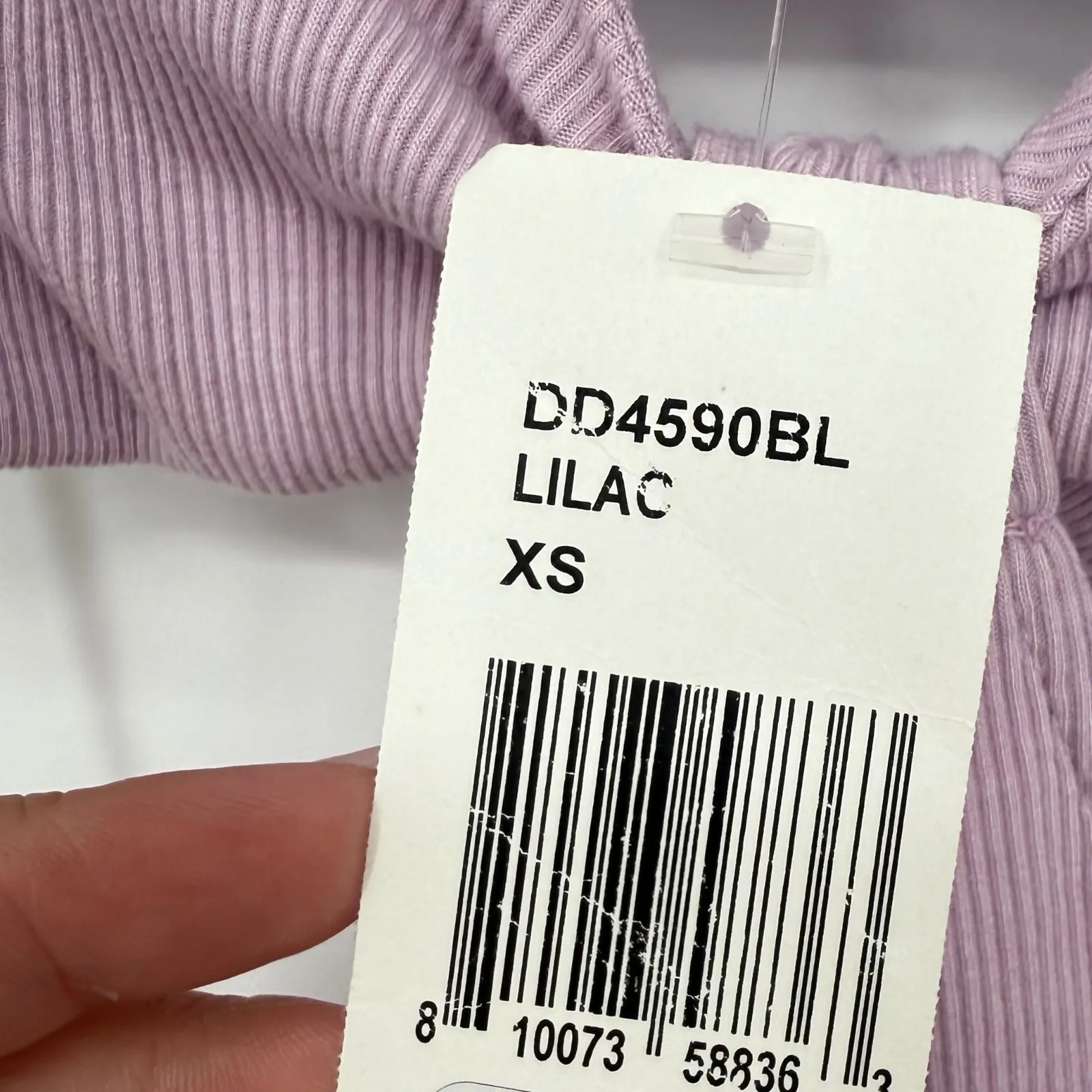 FORE Lilac Cutout Midi Dress, Ribbed Bodycon Dress, Sleeveless XS‎ Purple - Image 6