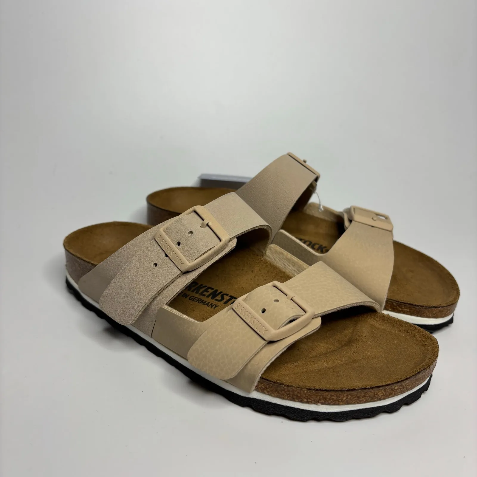 Birkenstock  Arizona Split Two Strap Sandals in Ice/Sandcastle (Narrow) - Image 7