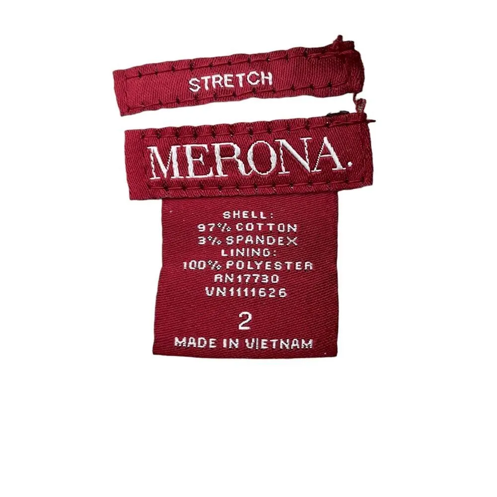 Merona Tan Khaki Business Pencil Stretch Suit Skirt Pockets Size 2 - Image 6