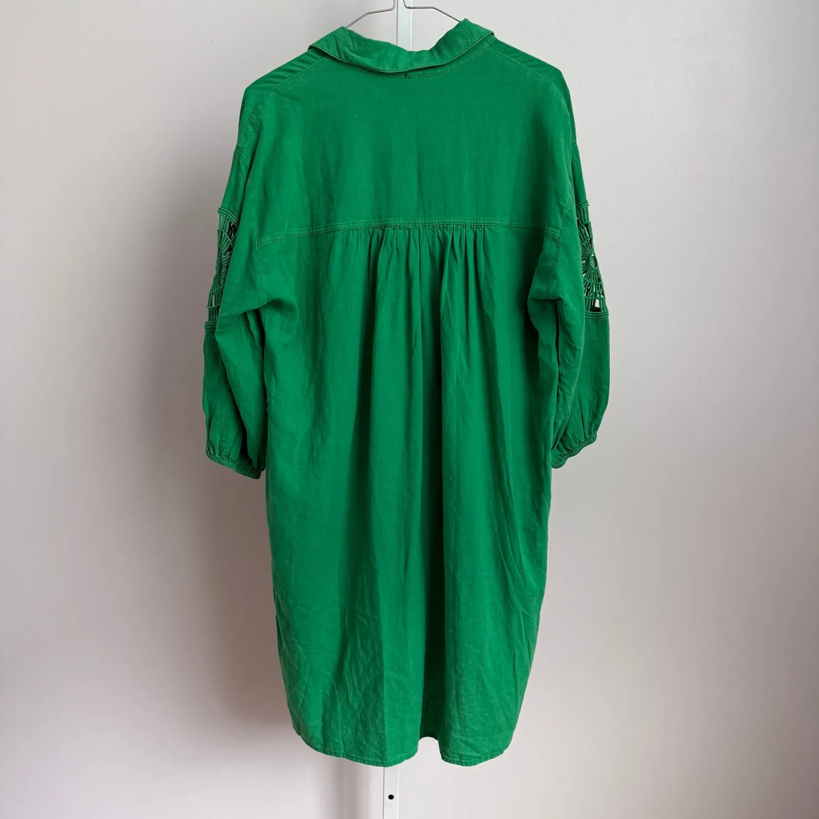 YFB Young Fabulous & Broke Green Embroidered‎ Sleeve Button Down Dress XS - Image 10