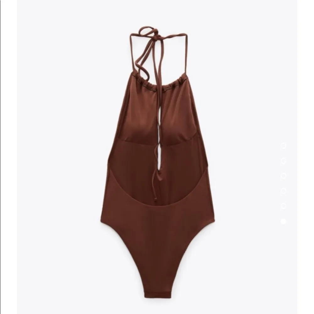 Zara halter swimsuit in brown NEW - Image 6