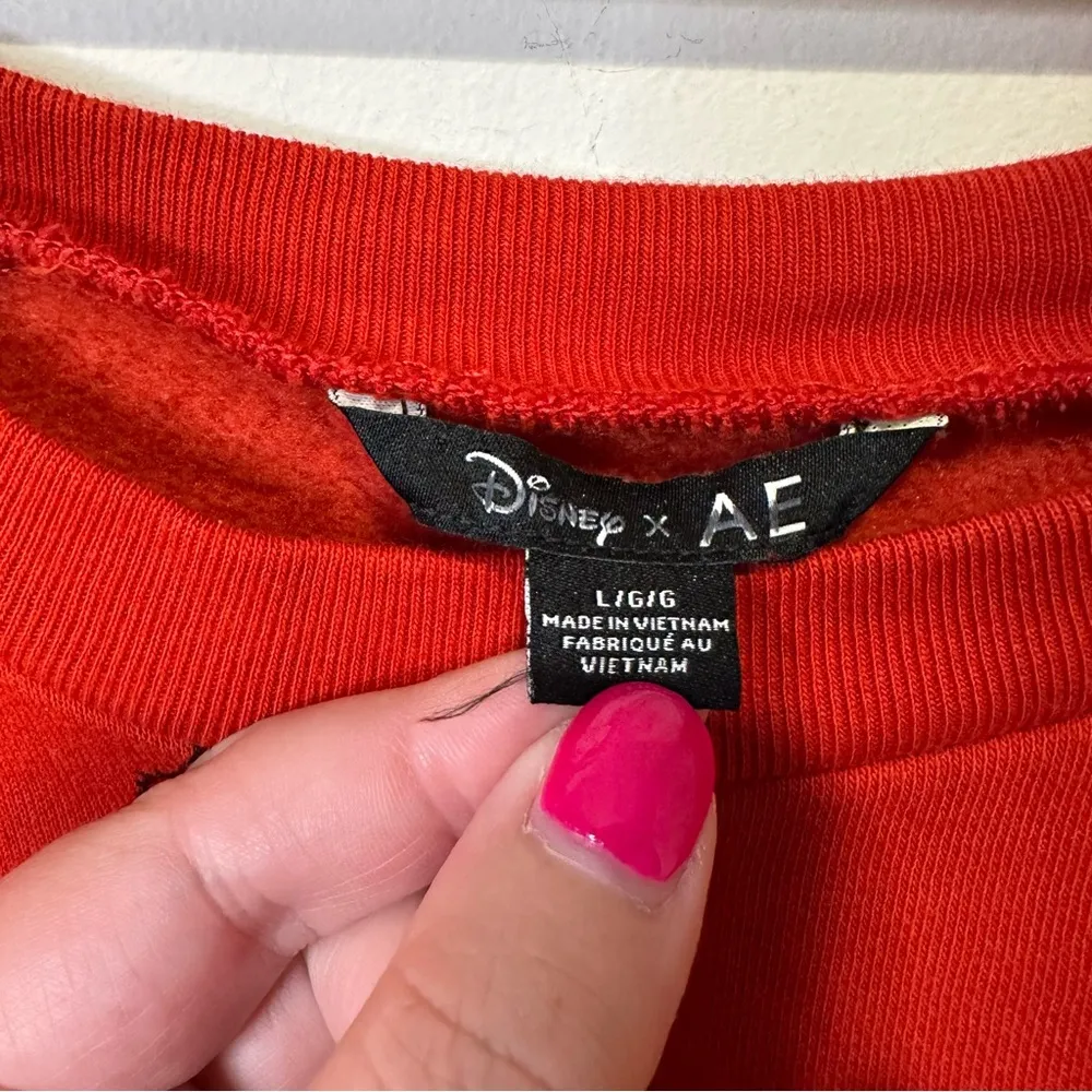 disney x american eagle donald duck fiesty christmas crewneck sweatshirt - Image 2