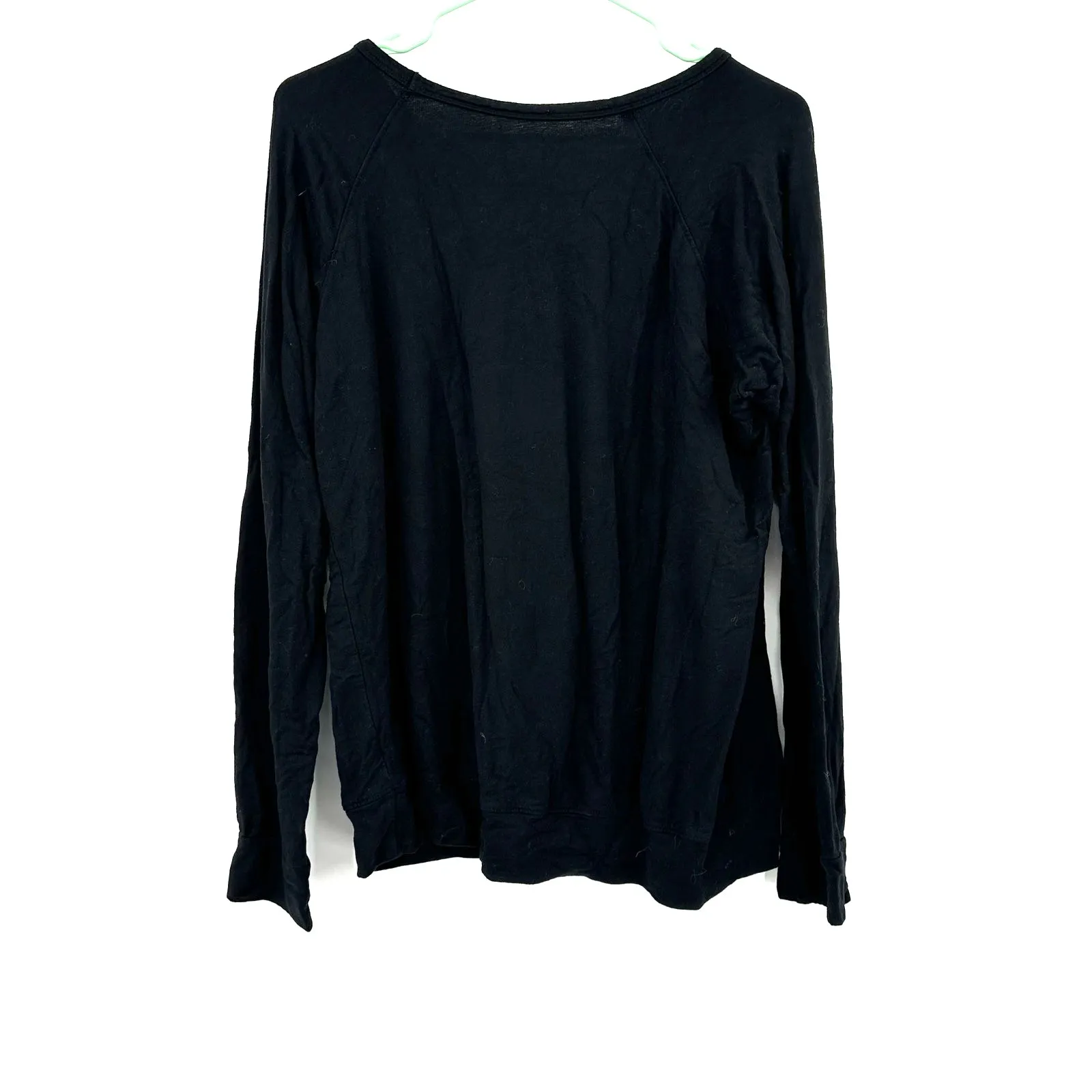 i Jeans‎ by Buffalo Size XL Long Sleeve Top Shirt Blouse Black Chien Dog Print - Image 2