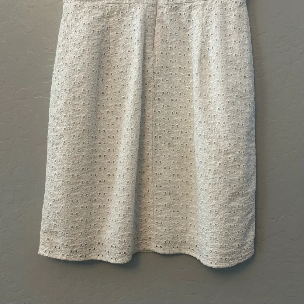 Old Navy white floral eyelet sleeveless fit and flare sundress size 6 - Image 6