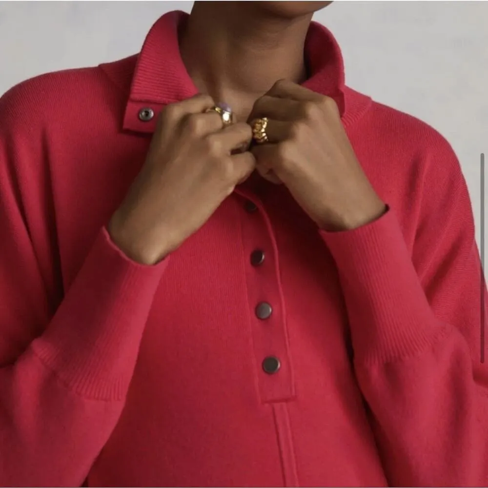 ANTHROPOLOGIE DAILY PRACTICE Women’s Pink Polo Knit Sweater Dress - Image 3