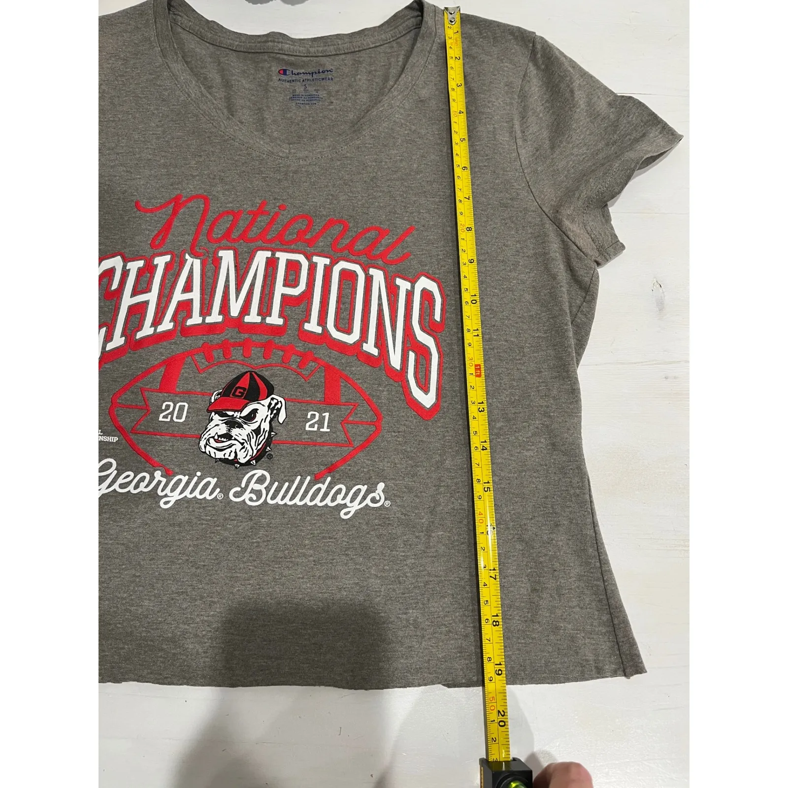 Champion Georgia Bulldogs National Champions‎ T-Shirt Graphic Tee Small - Image 4