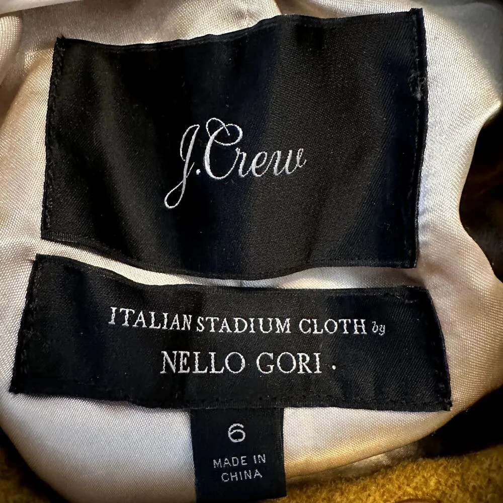 J. Crew Chateau Parka Italian Stadium Cloth Wool Nello Gori Coat Acorn Brown 6 - Image 4