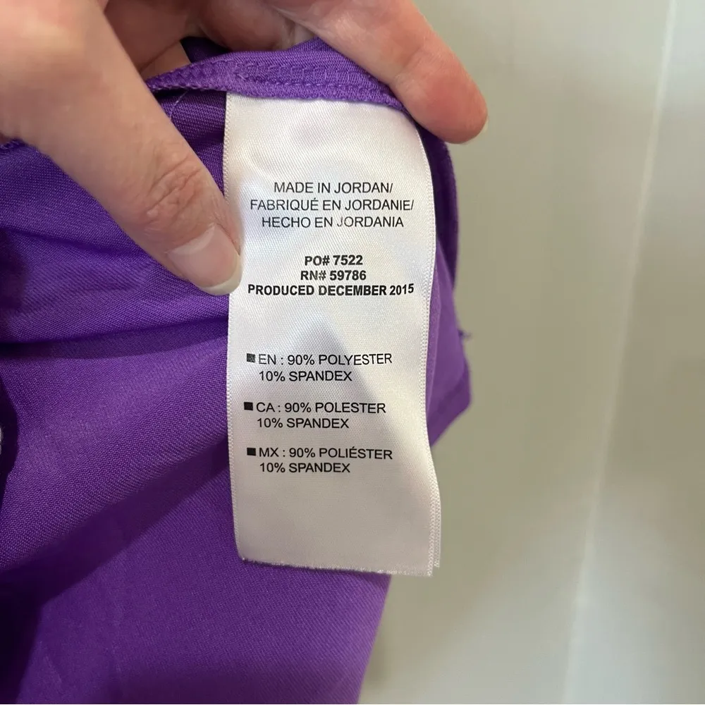 Umbro Top Medium Purple Racerback Tank Sleeveless Stretch Womens Polyester - Image 5