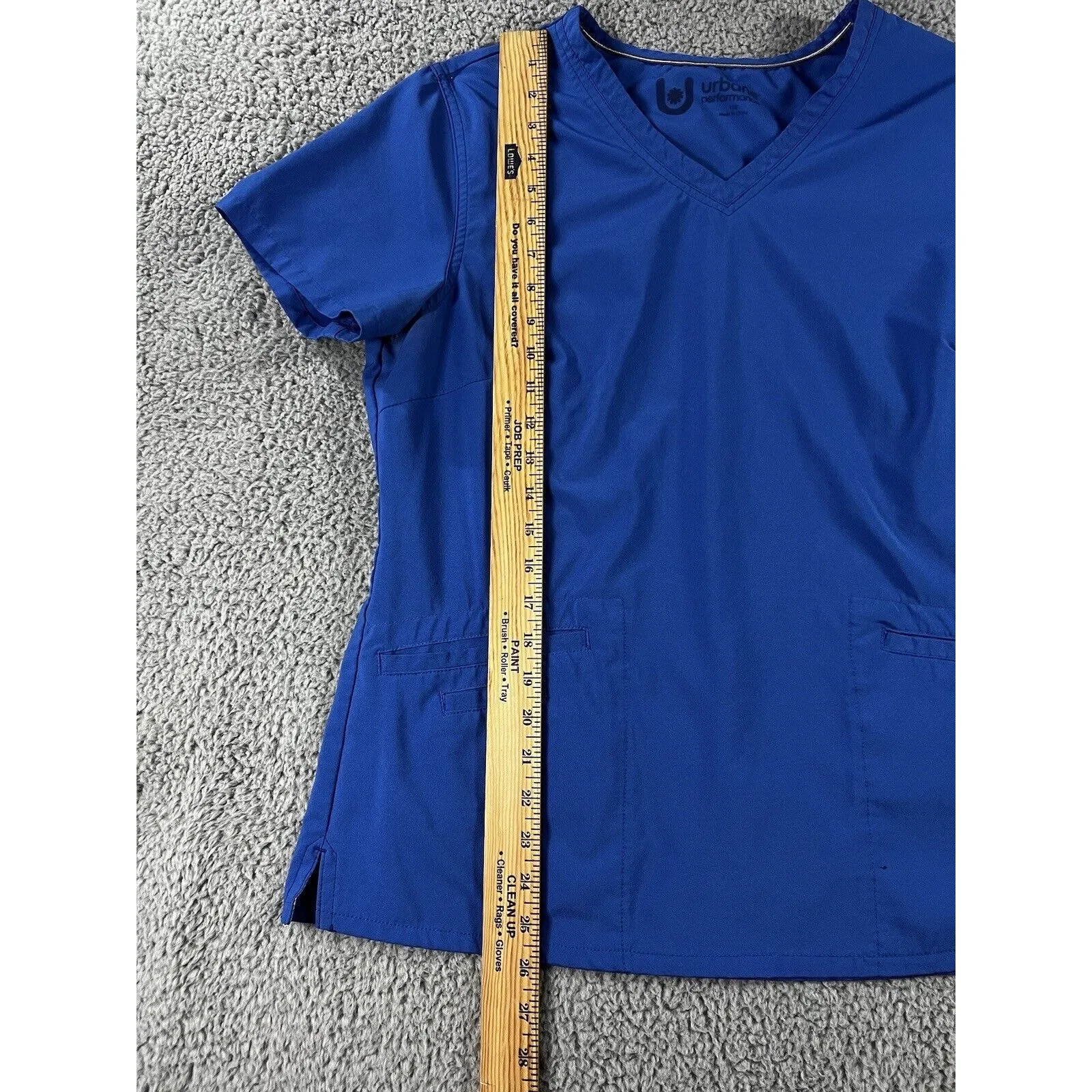 Urbane Performance‎ Scrub Top Women Large Short Sleeve Blue - Image 6
