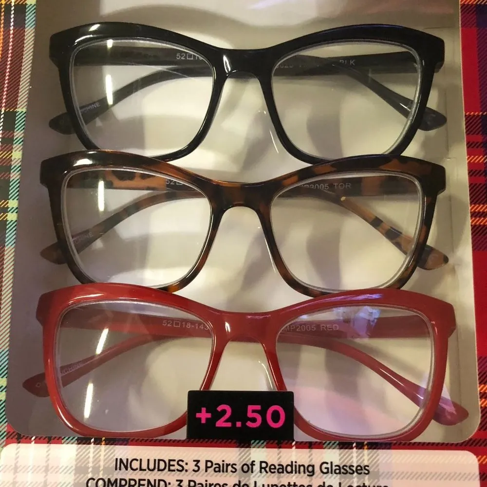 Betsey Johnson Reading Glasses NEW Set of 3 +2.50 - Image 3