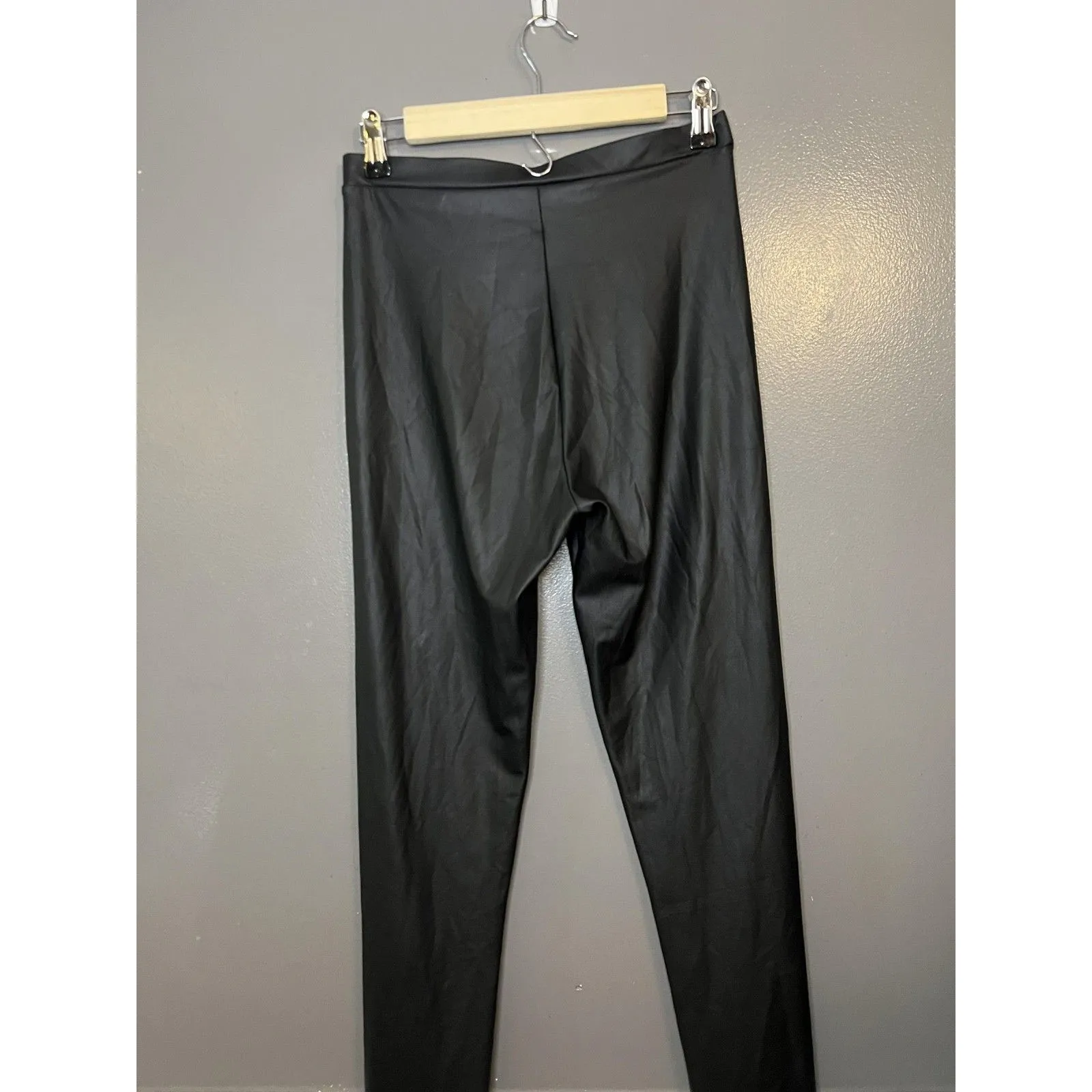 BP Faux Leather Leggings Womens Small Black High Rise Imitation Leather Pants - Image 4