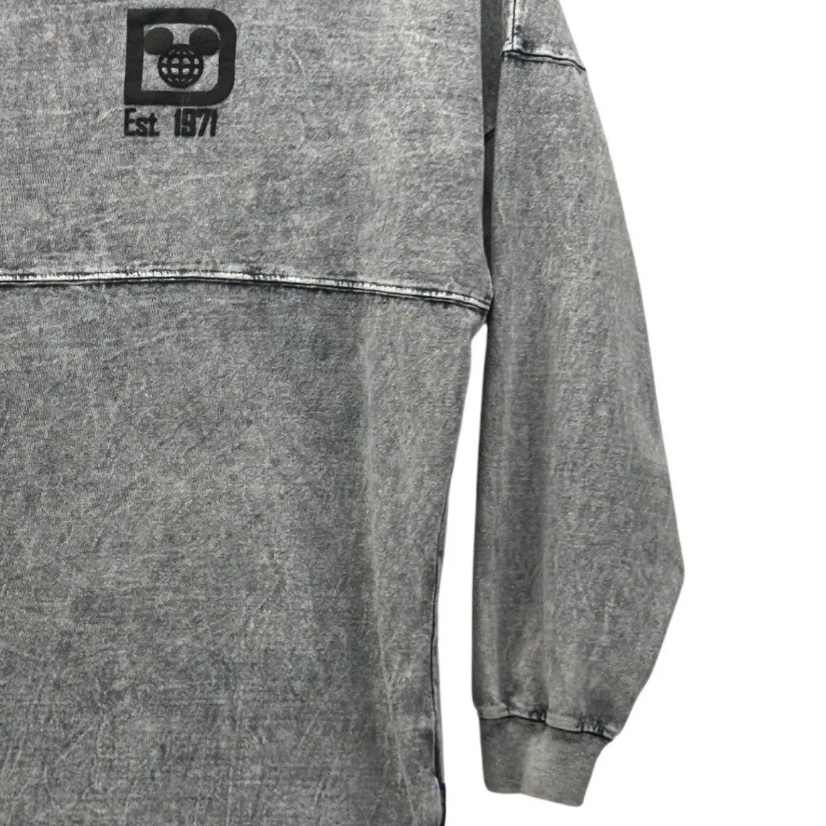 Disney Walt  World Spirit Jersey Sweatshirt Gray Medium - Image 4