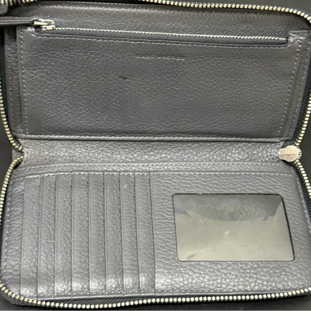 MARC JACOBS New York Gray The Leather Continental Wallet Zip Around Wallet - Image 5
