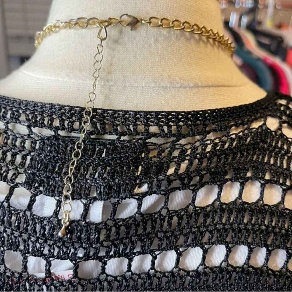 Gold Statement‎ Pearlescent Drop Necklace - Image 4