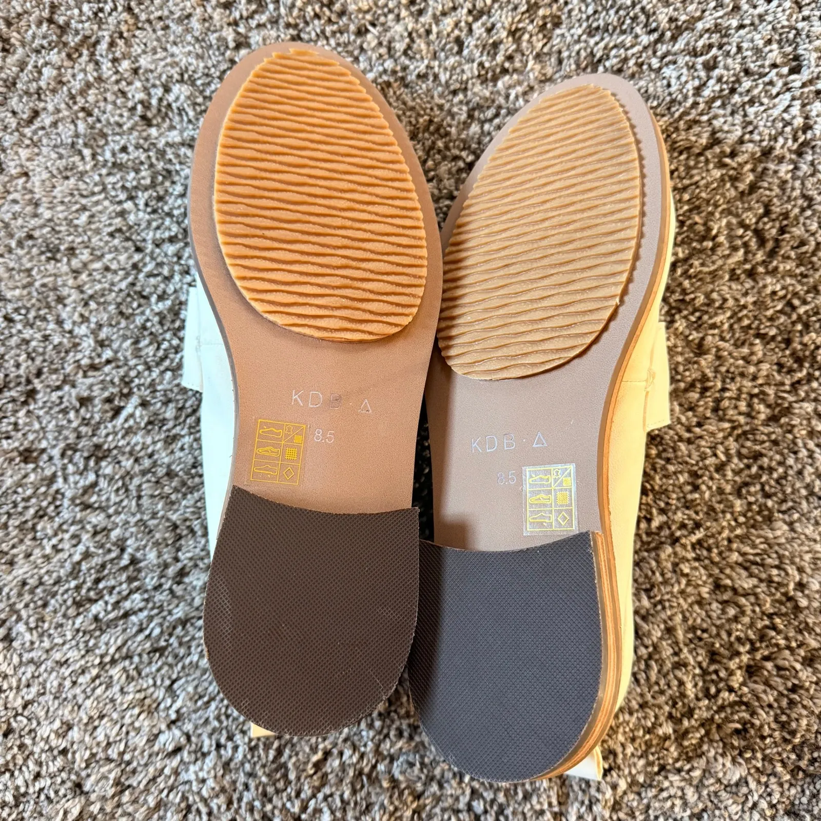 Kelsi‎ Dagger Brooklyn White Leather Knit Lens Penny Loafer Flats Women Size 8.5 - Image 2