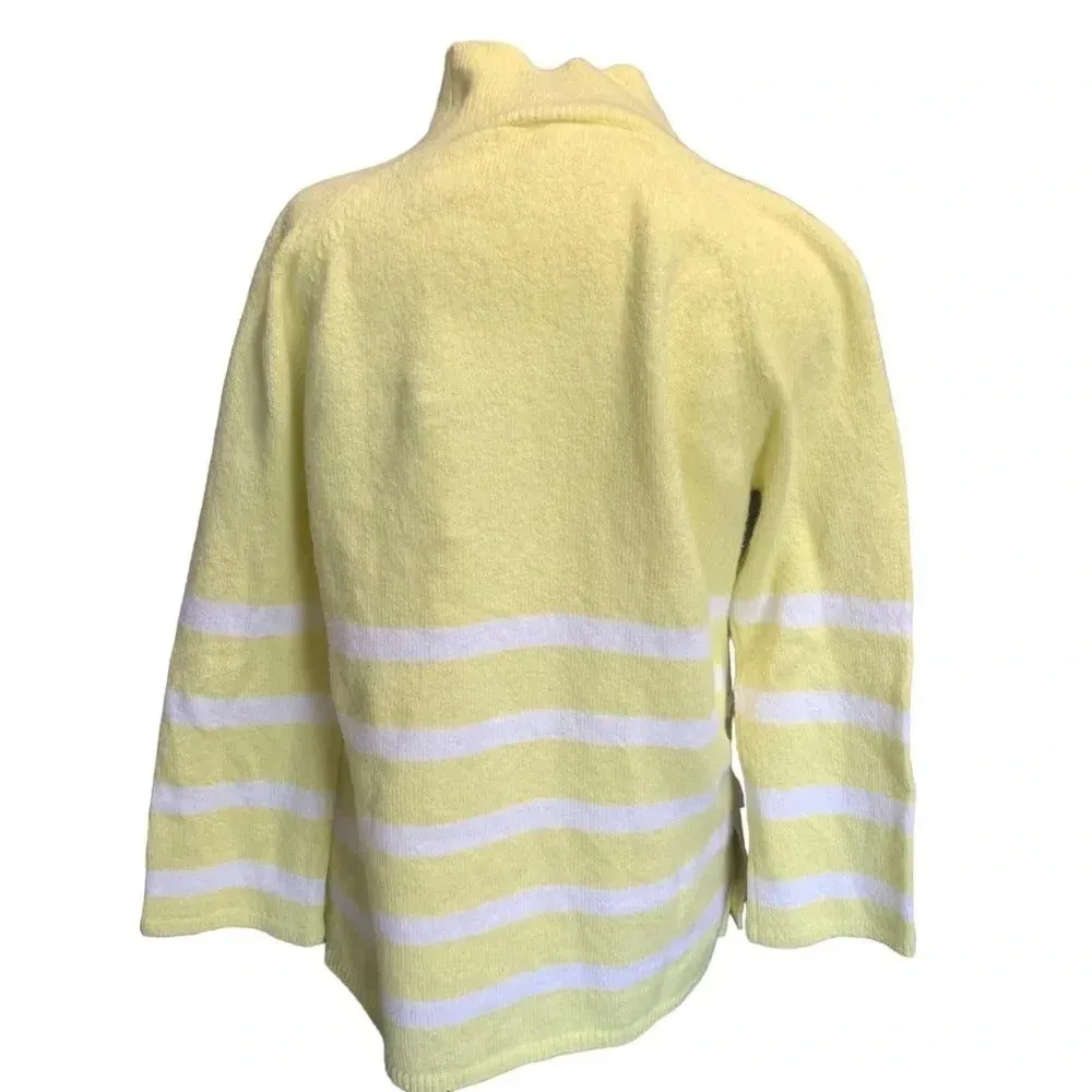 Loft Yellow Striped Women Sweater sz Small, NWT - Image 2