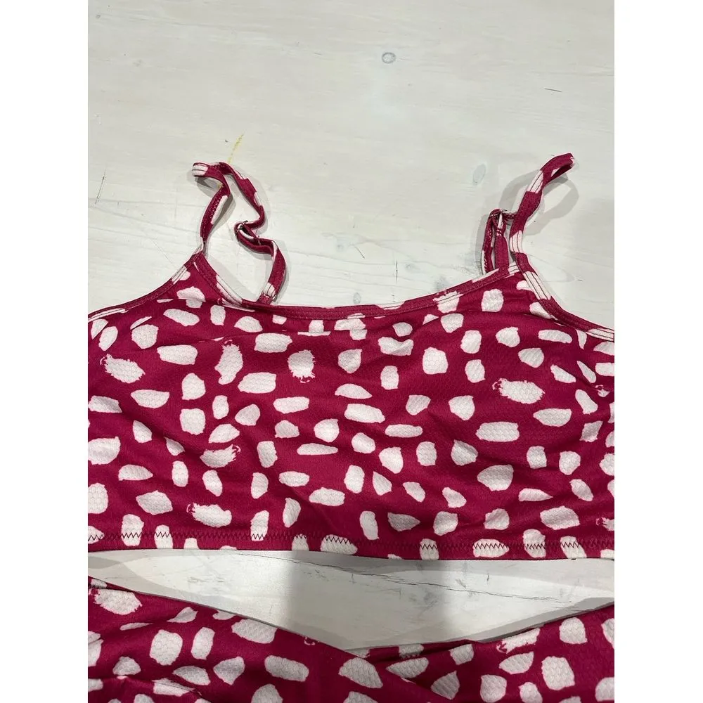 Bikini NEW W TAGS! Pink with‎ white spots size medium - Image 2