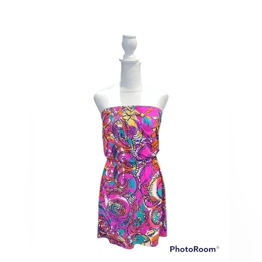 Lily Pulitzer Atwood Strapless Dress in Sea‎ And Be Seen Size XS - Image 2