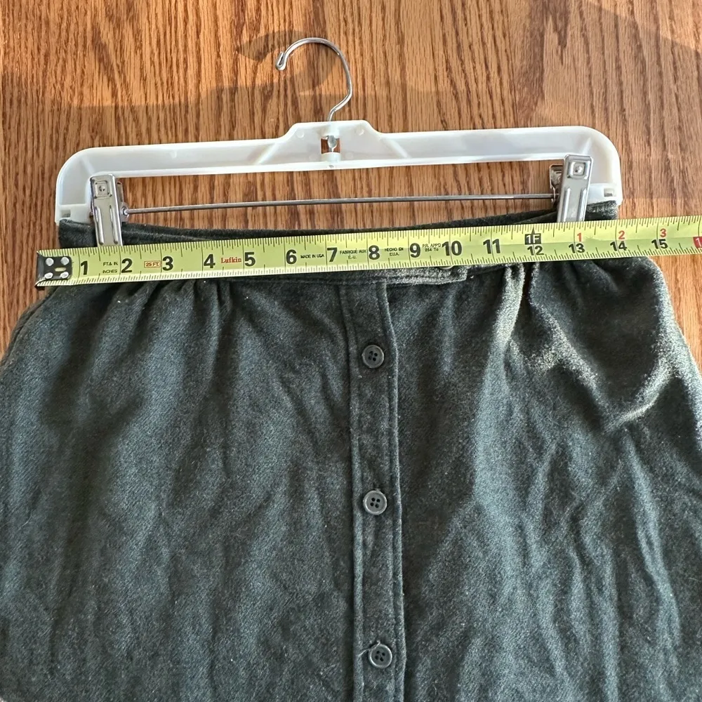 Brooks Additions Wool Blend Button Up Front  Green Skirt Size 13/14 - Image 6