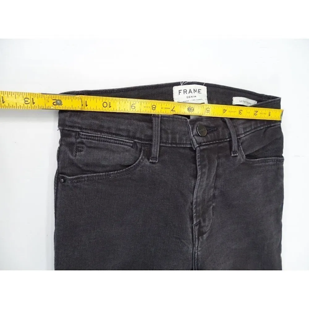 Frame Denim Le‎ High Skinny Jeans Sz 26 Asymmetrical Fringe Hems Jagged Whittier - Image 8