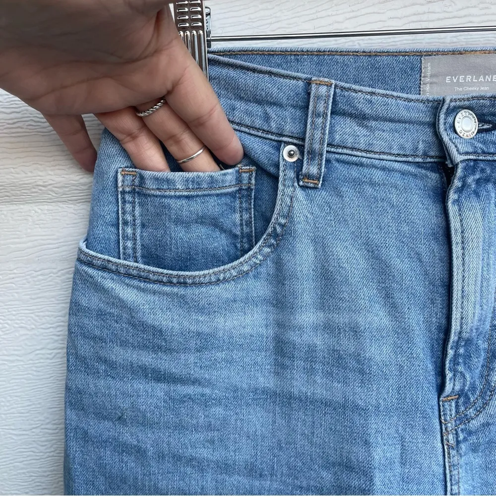 Everlane Womens Cheeky Jean Jeans Blue Denim 5 Pocket Cotton Blend 30 Ankle - Image 7