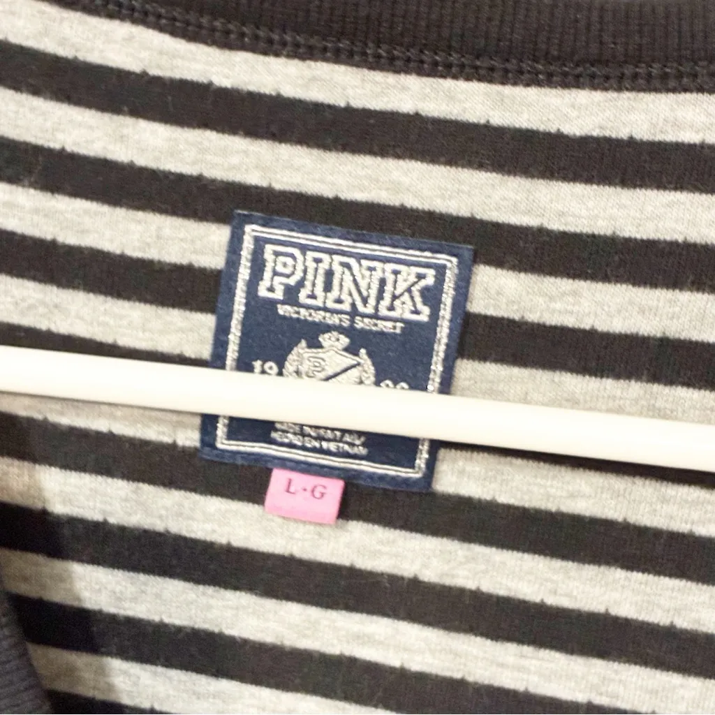 Victorias Secret Pink Black Vintage Y2K Cardigan Sweater Size Large - Image 3