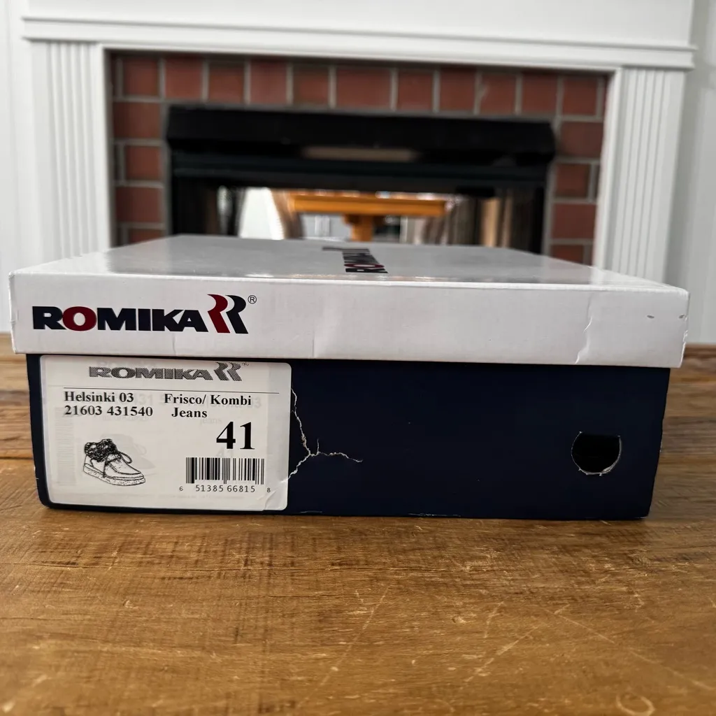 NEW in box ROMIKA Helsinki 03 Lined Waterproof Booties ~ Frisco/ Kombi Jeans~41 Blue Size 10 - Image 3