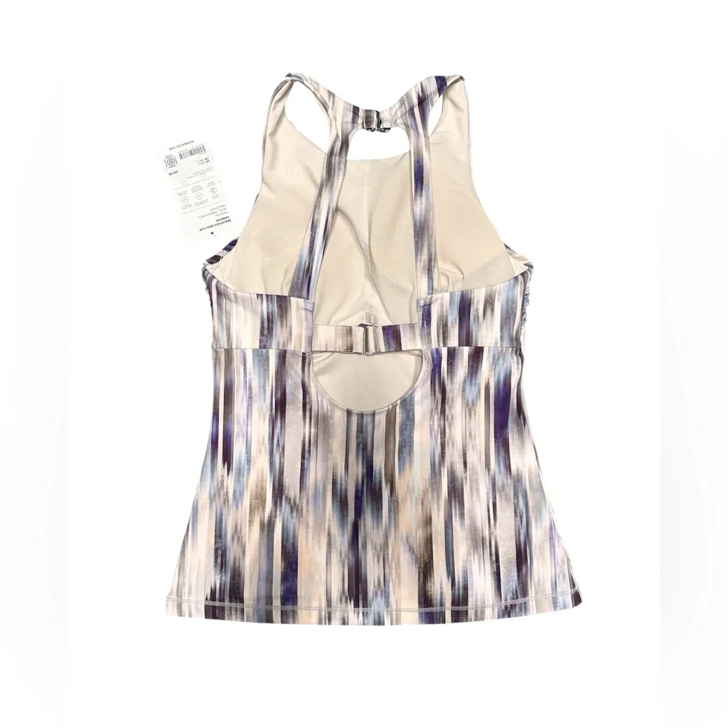 NEW Athleta Maldives Grey Abstract Tankini Set Eco Swimwear Bra Women’s 34B/C - Image 6