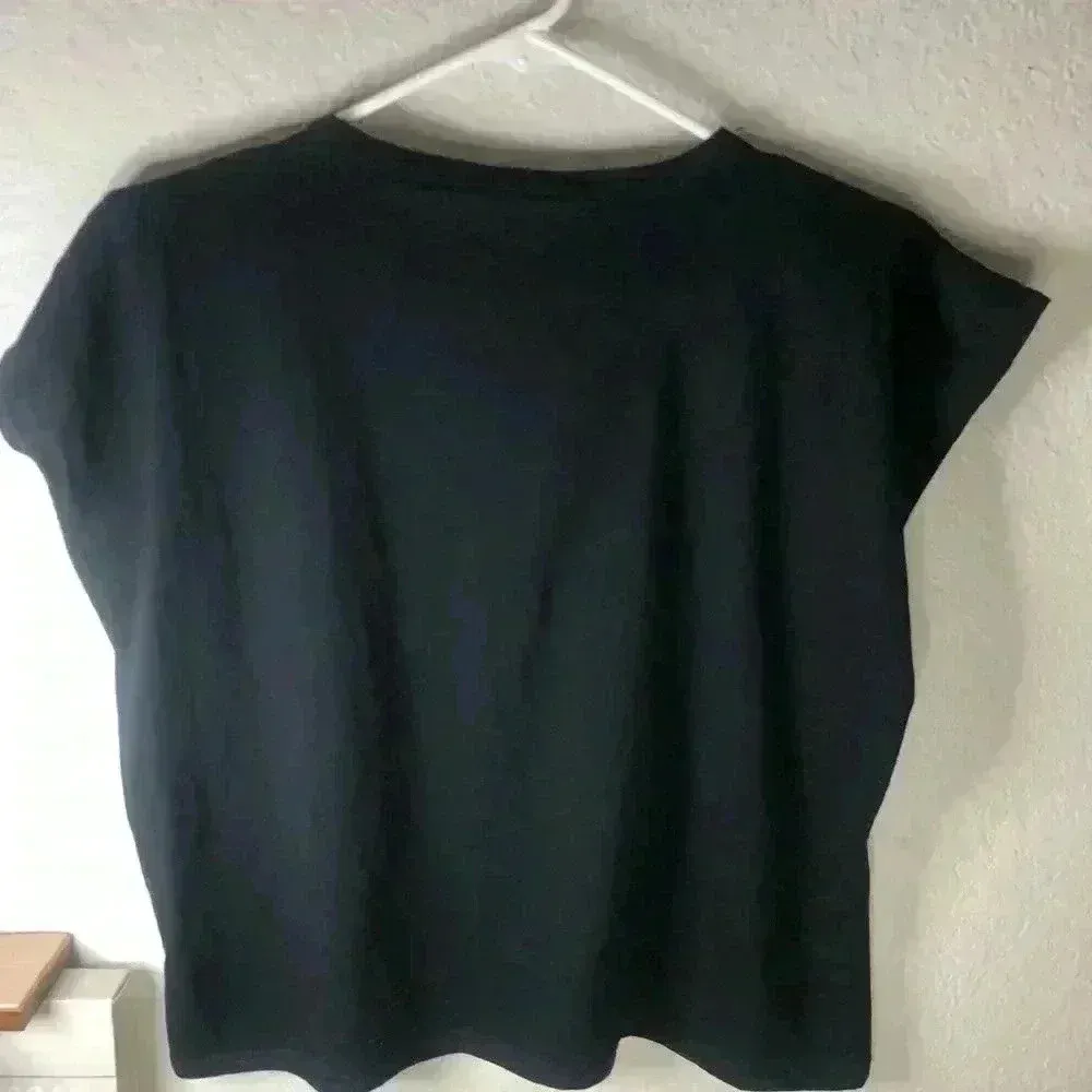 Nasty Gal chip on your shoulder black Jersey top sz 10 NWT - Image 4