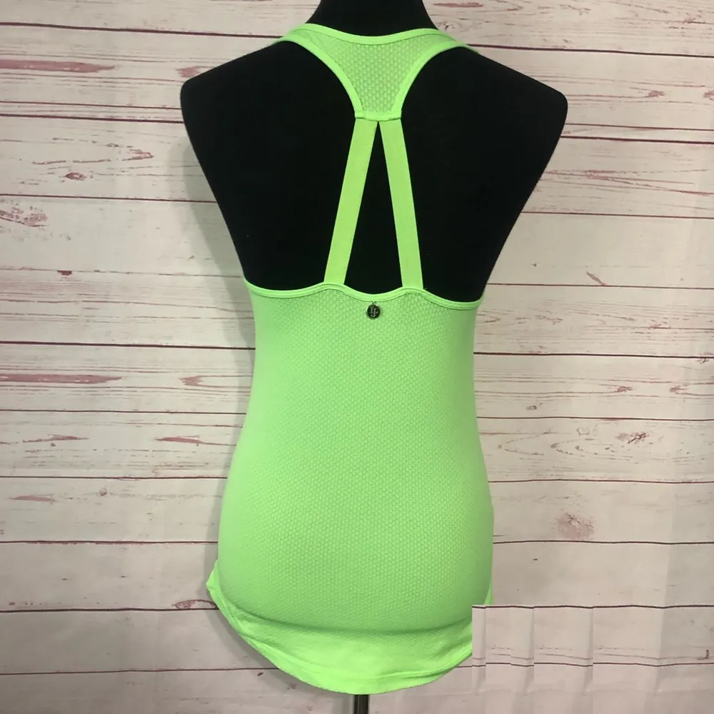 Lorna Jane Neon Green Racerback Workout Tank - Image 3