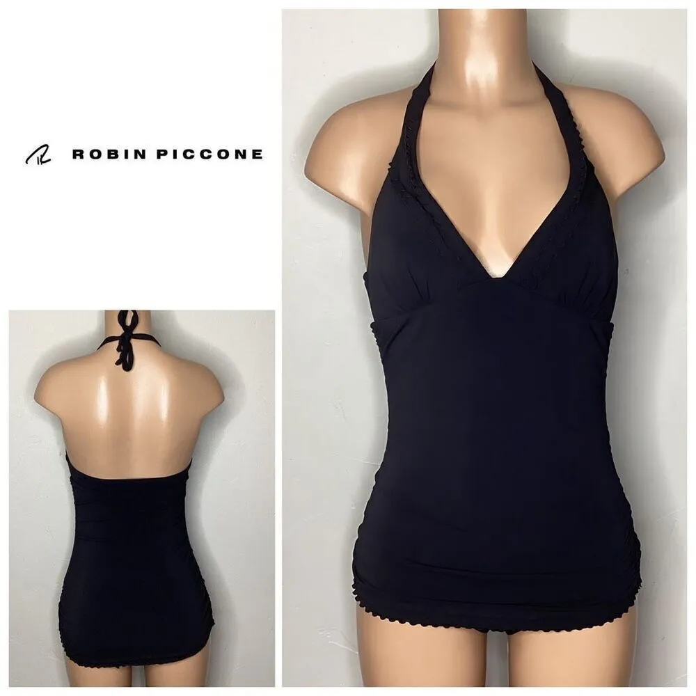 New. Robin Piccone black one piece swimsuit. Medium. Retails $179 - Image 2