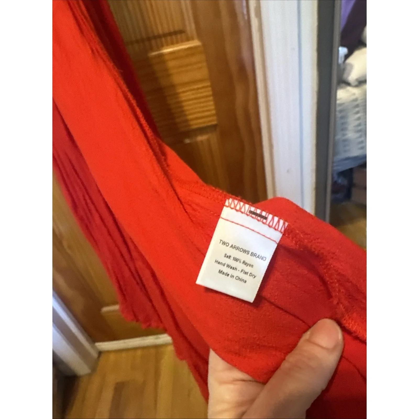 Two Arrows revolve Felix Midi Wrap Dress Red Large - Image 5