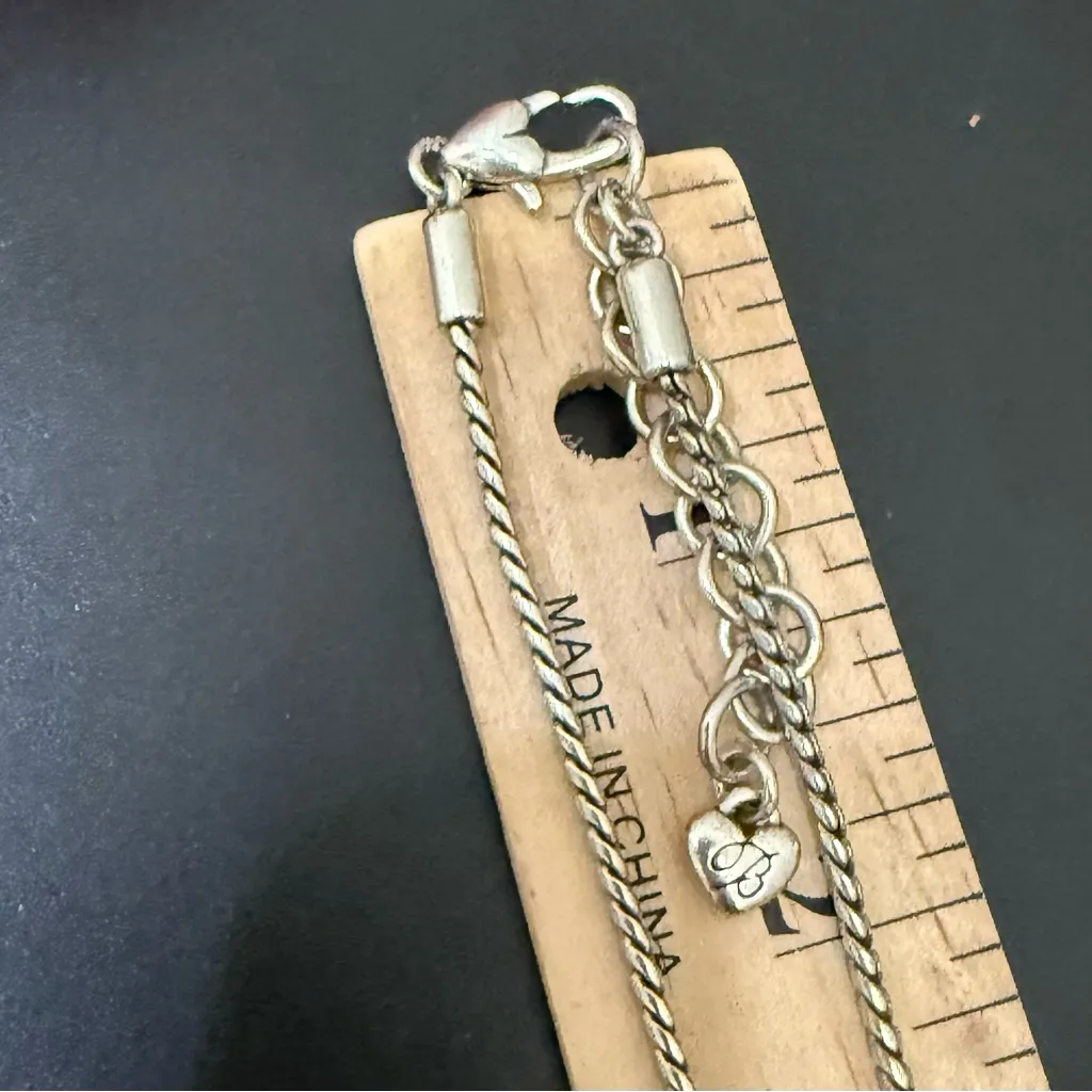 BRIGHTON Reno Heart Badge Clip Necklace Pendant Swarovski 32”-34” Necklace 38g. - Image 14