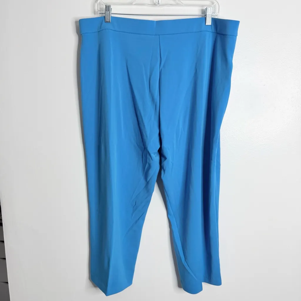 Susan Graver Regular Blue Fusion Pull-On Cropped Pant XL Pull On NWOT Casual - Image 3