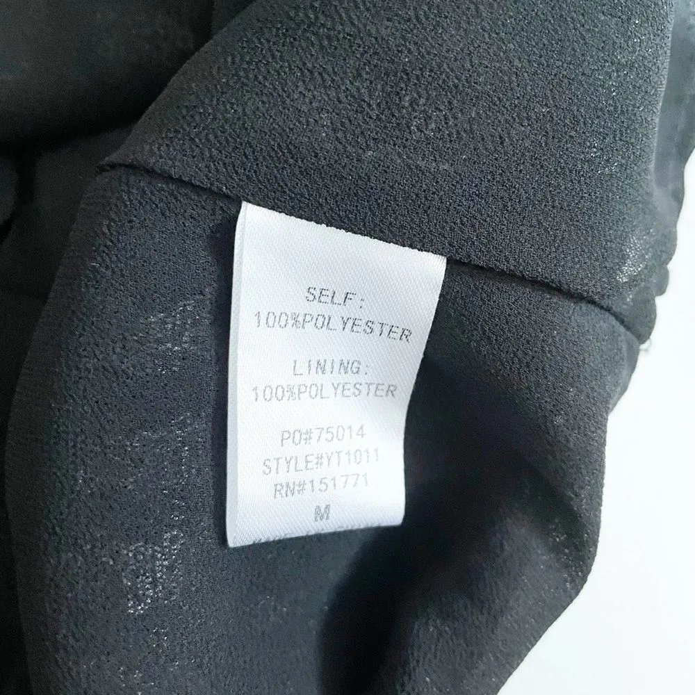 GILLI Sequin Leopard Print Crop Tank Top Camisole Black Silver Adjustable Size M Size M - Image 7