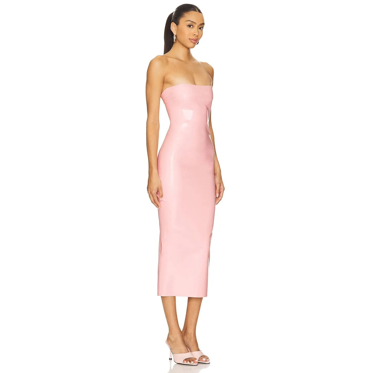 Miaou Lila Midi Dress Pink Candy Natural Latex Strapless Girly XS NWT $450MSRP - Image 7